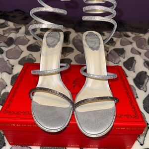 Rene Caovilla Silver Heels